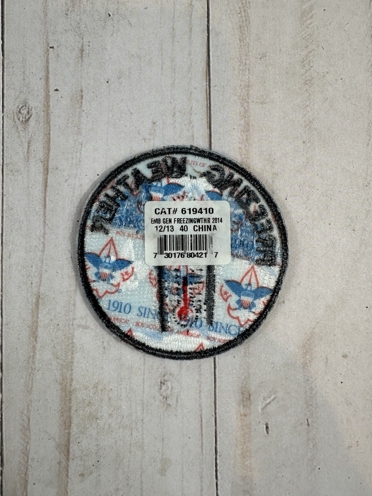 Cub and Boy Scout Winter Activity Patch, Freezing Weather