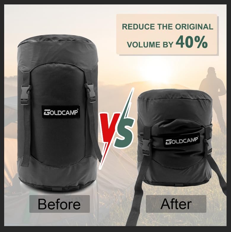 Outdoor Storage Stuff Sacks, Camping Gear Organizer () XXL Black
