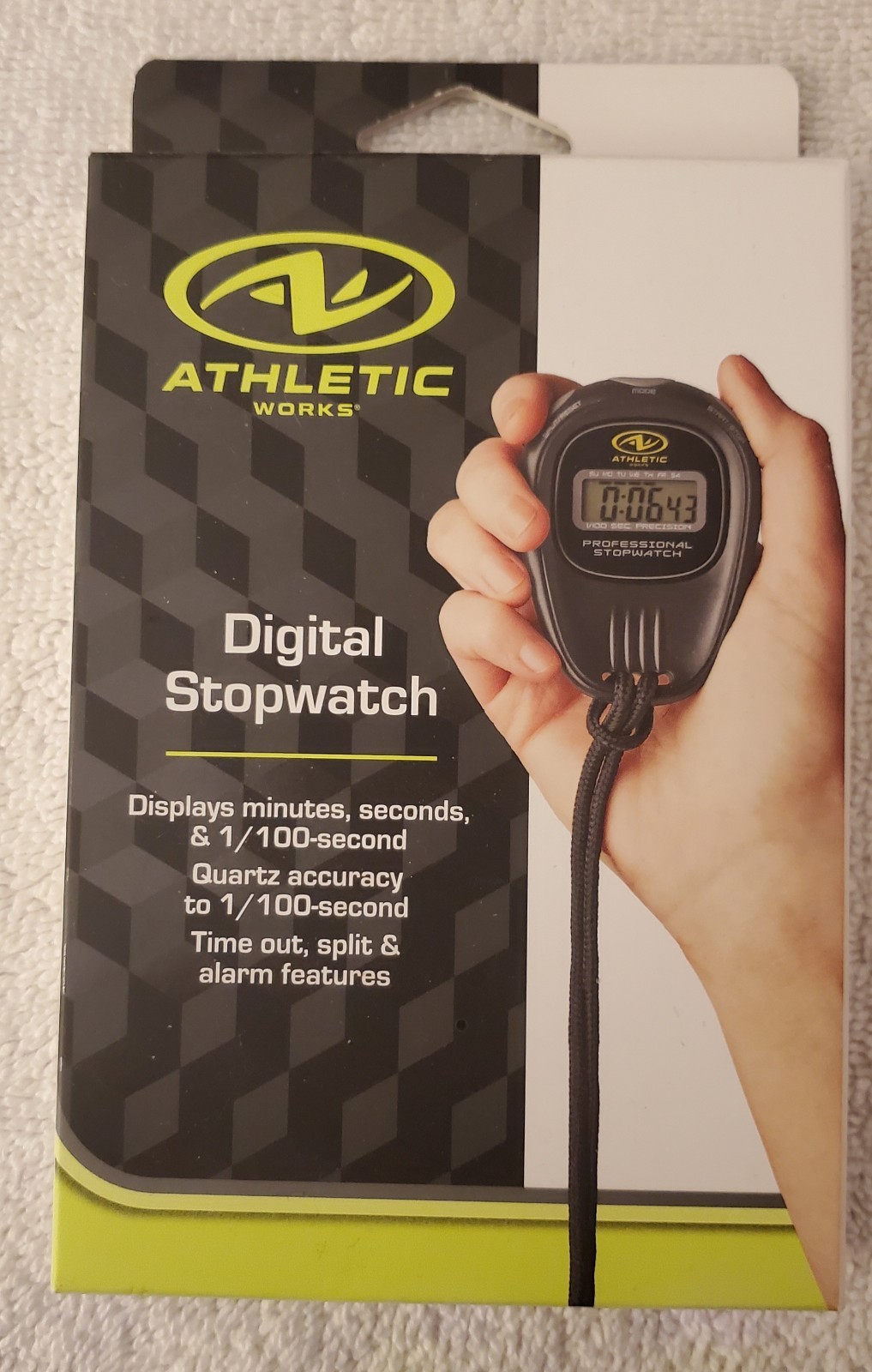 Athletic Works Digital Stopwatch - Black (AW-3915R)