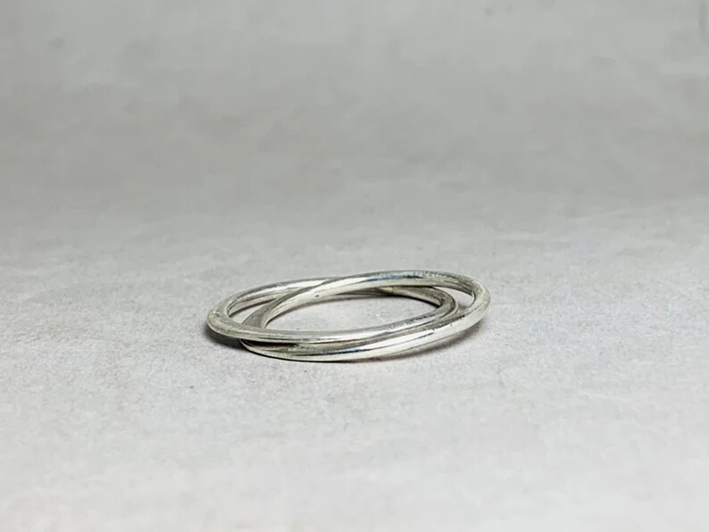 Silver Rolling Ring925 Sterling Silver Band &Statement Handmade  Ring All Size