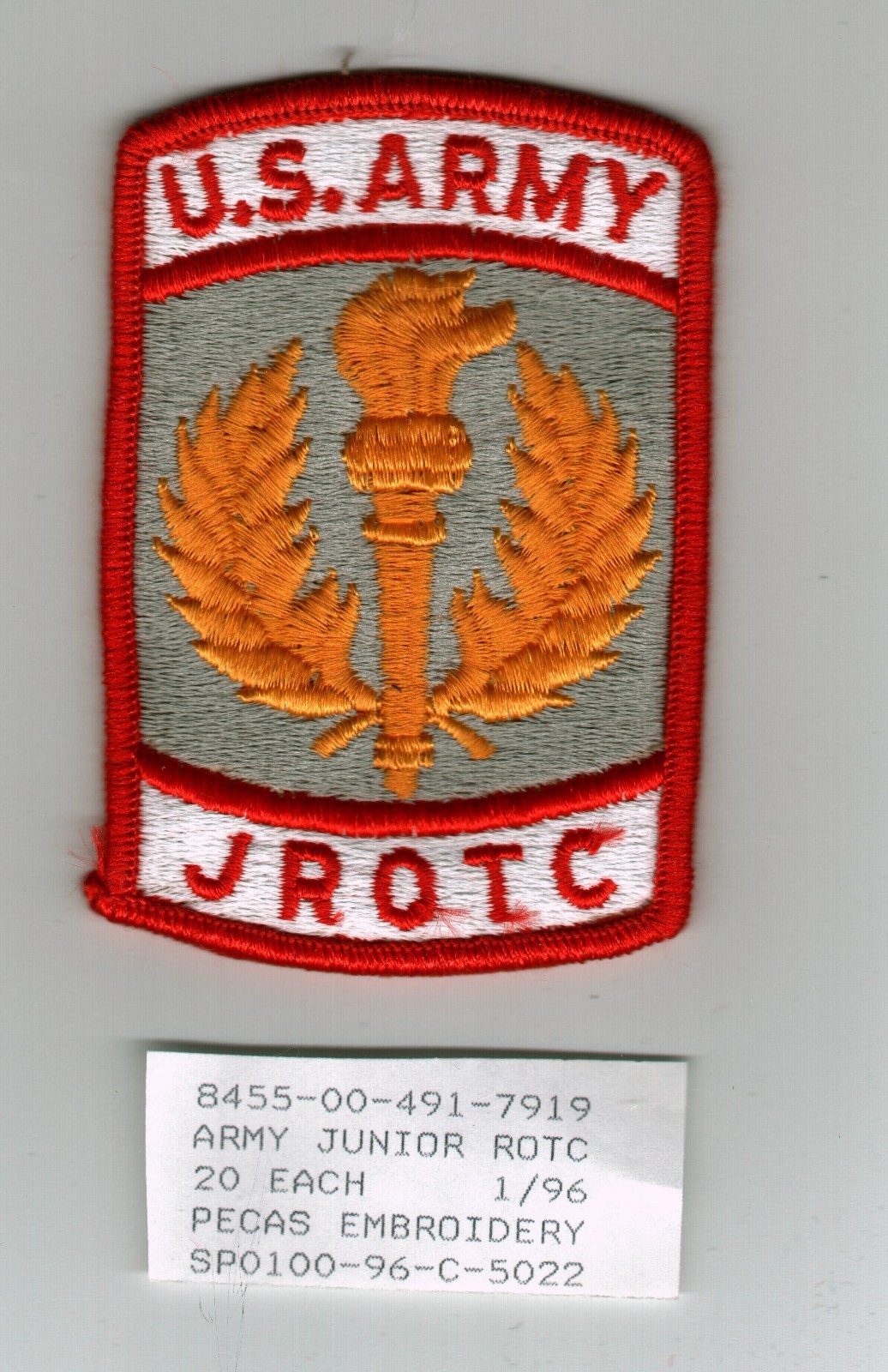 U.S. ARMY JROTC PATCH FULL COLOR - K6