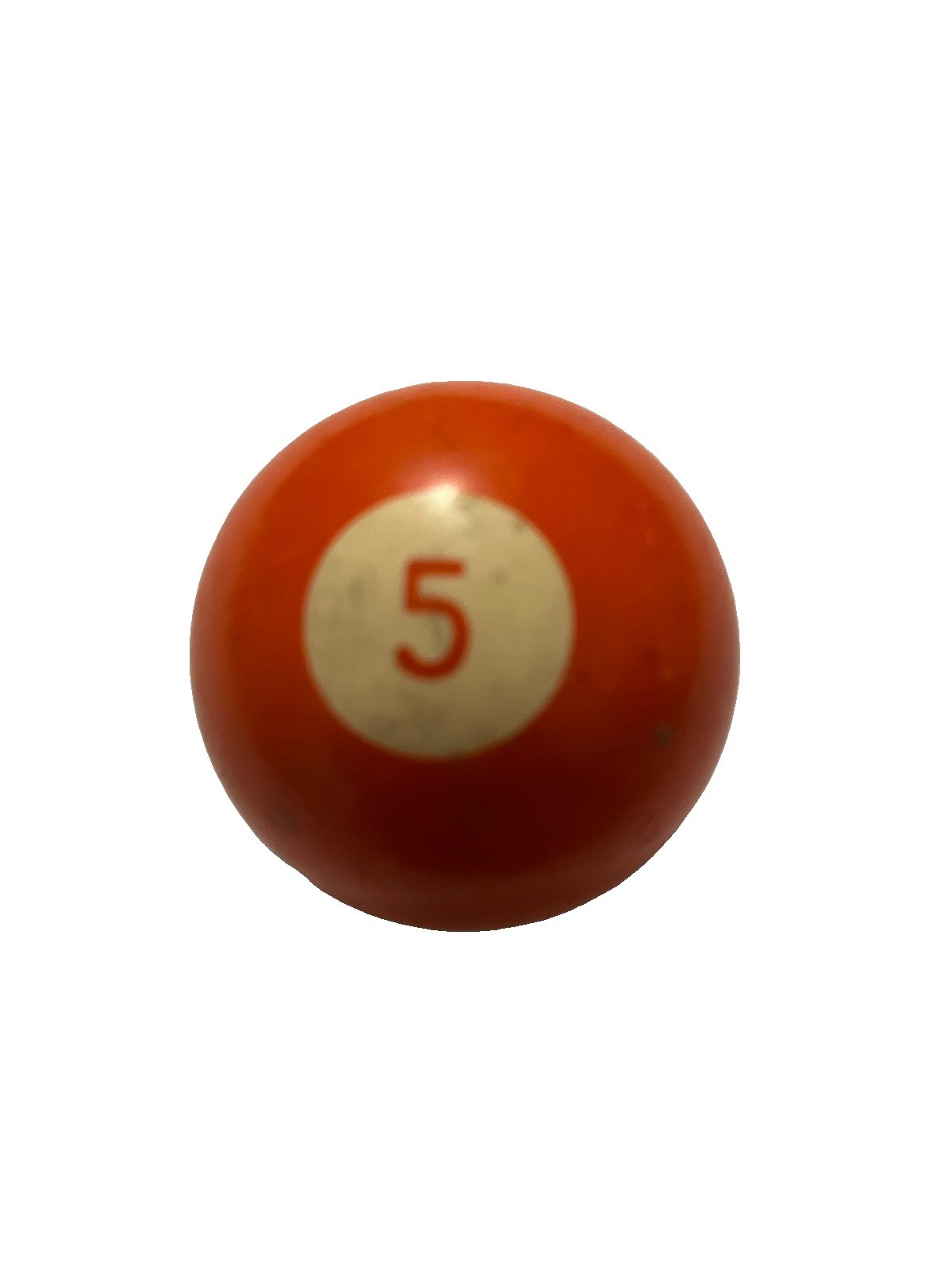 Vintage No. 5 Solid Orange Pool Ball Billiard 2" Replacement (T)