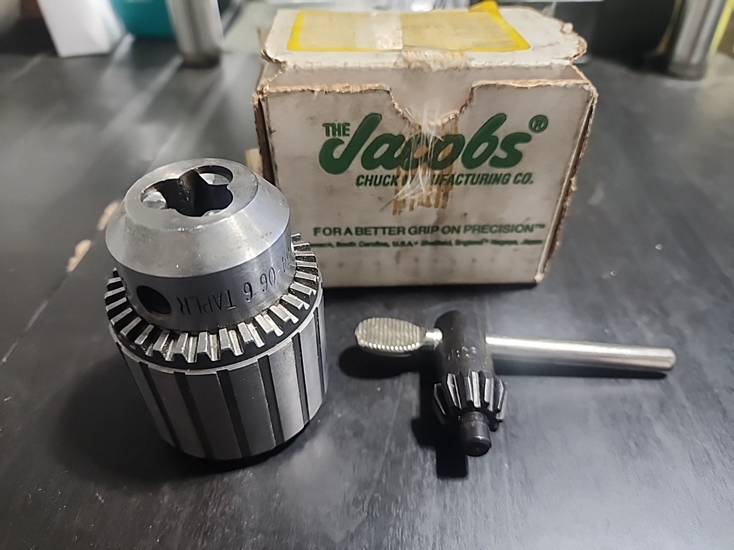 JACOBS 3M522 1/2 / 13MM BALL BEARING CHUCK & K3 KEY 3406 6 Taper USA Vintage NEW