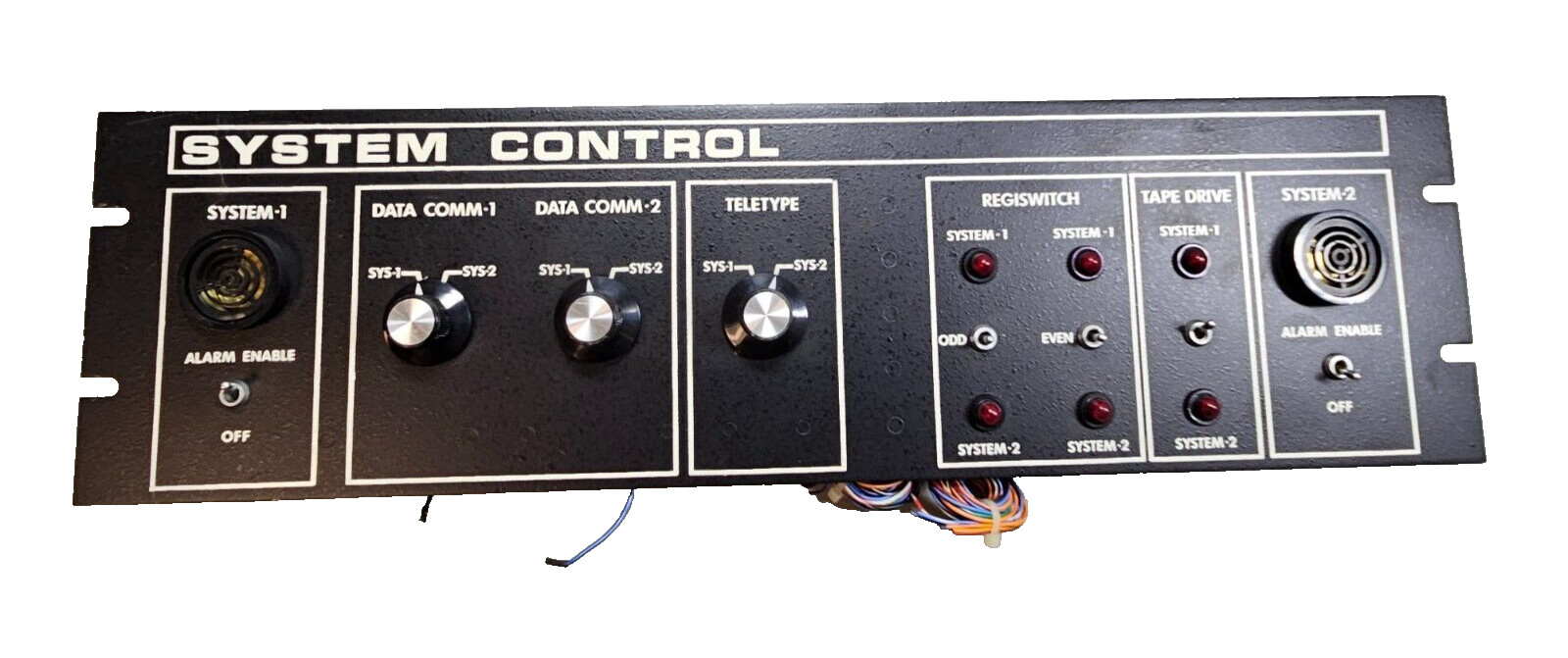 Vintage 70's Computer Front Panel Face Plate Switch Console Control Board