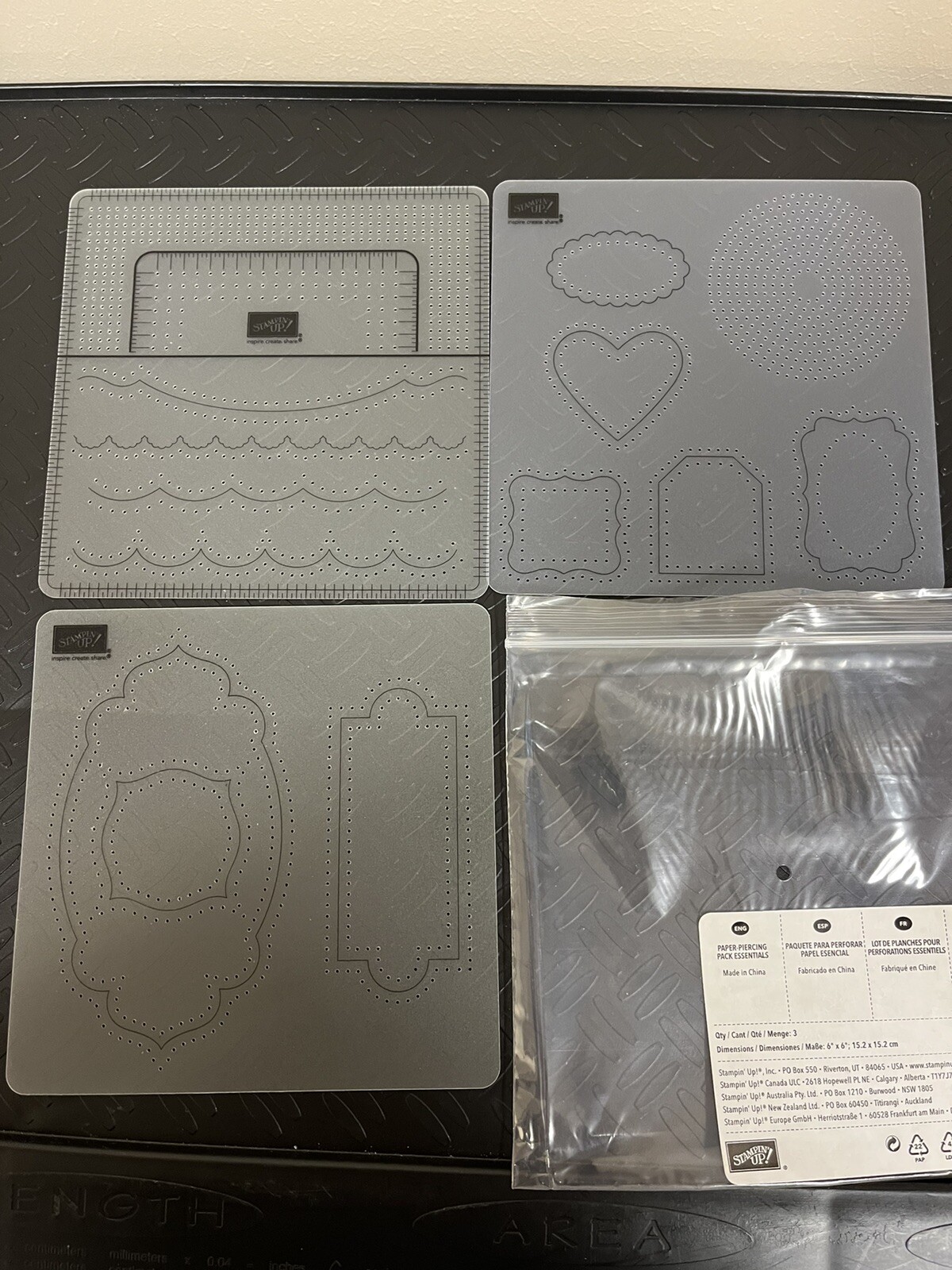 STAMPIN' UP! PAPER PIERCING PACK ESSENTIALS - Set of 3 RETIRED 126187 New!