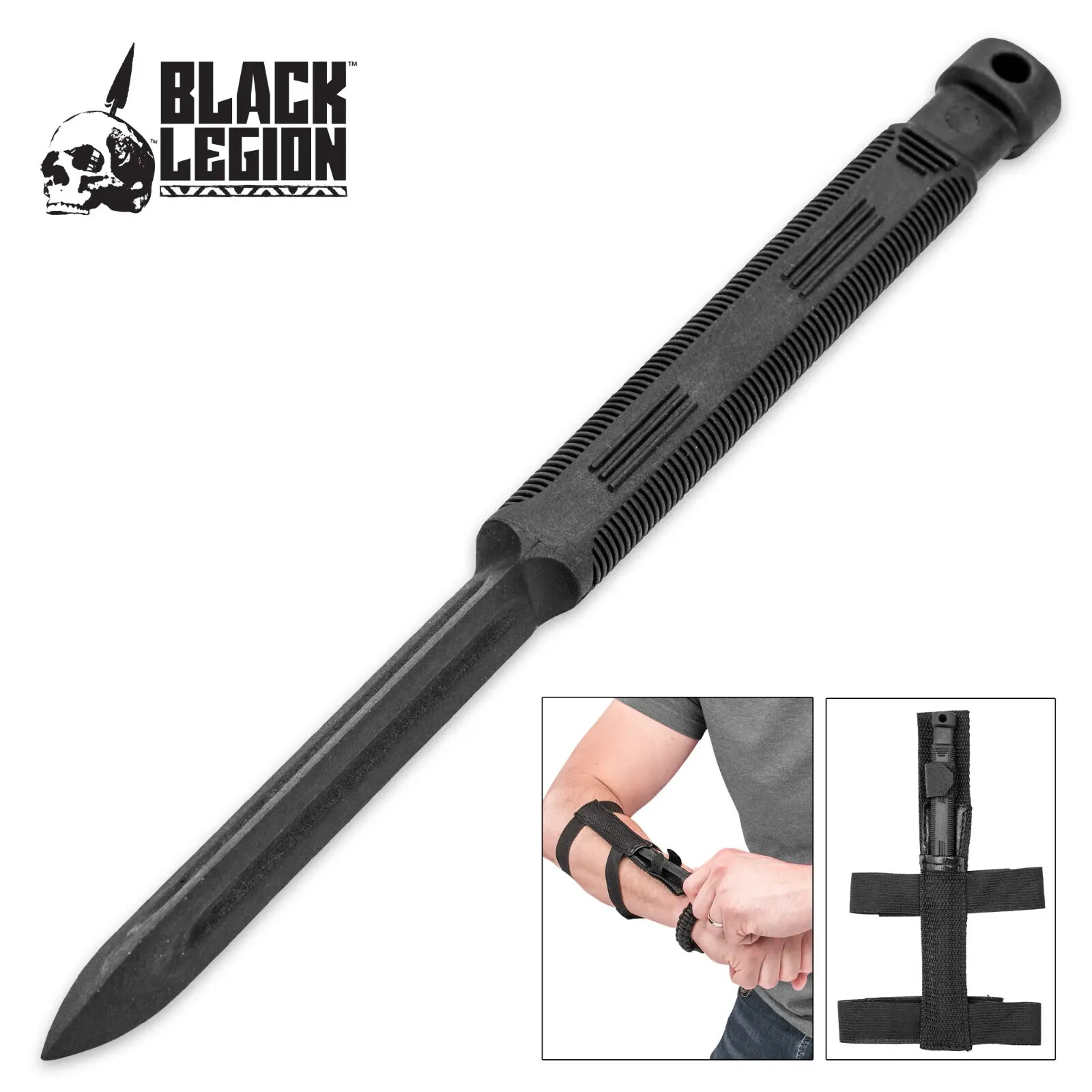 Black Legion Triangle Arm Defense Spike (BV427) with Arm/Leg Sheath, Ships Free.