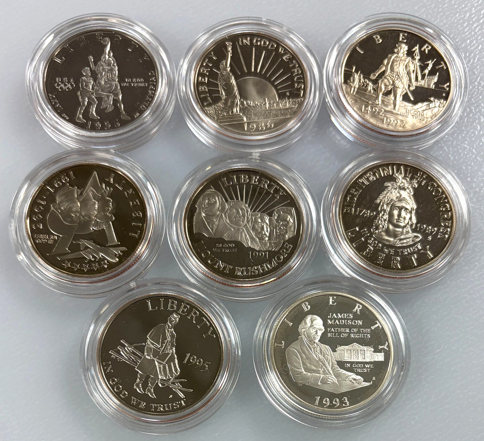U.S. Mint Commemorative PROOF Half Dollars - Group of 8, All Different
