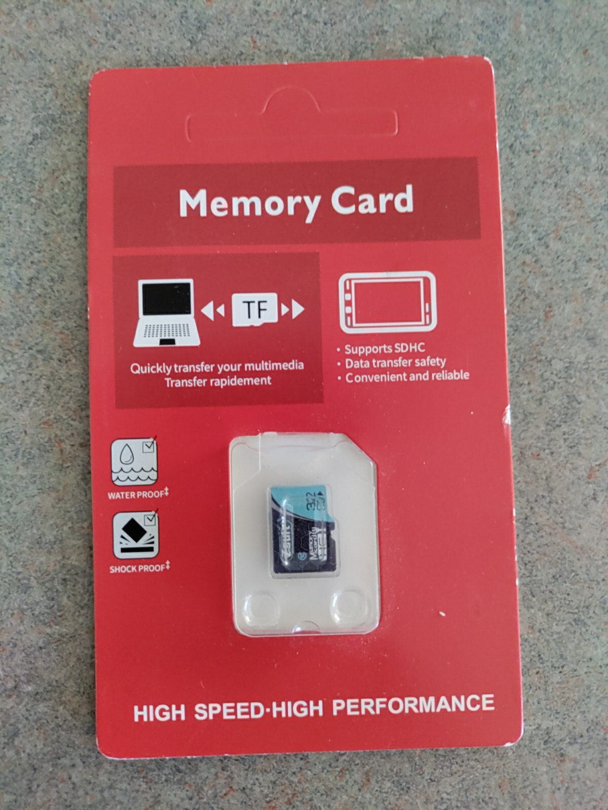 Memory Card High Speed Performance 32GB Plug Play Cameras Cell Phone Mp3 Gps Pda