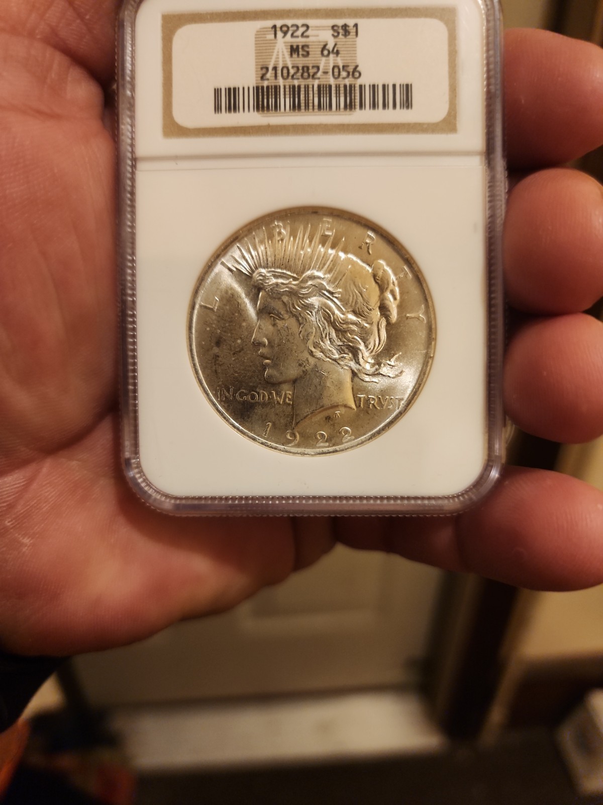 💥1922-P  $1 PEACE SILVER DOLLAR  "PHILADELPHIA MINT"  NGC Certified MS64