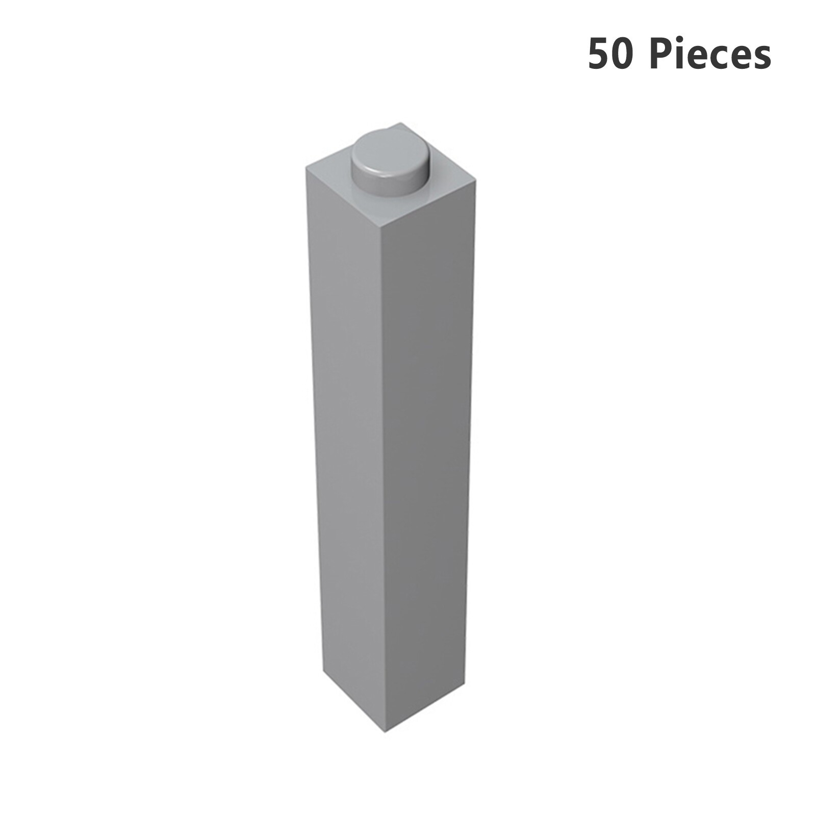 2453 Brick 1X1X5 Light Gray Bricks 50 PCS Bricks, Pieces & Parts 100% Compatible