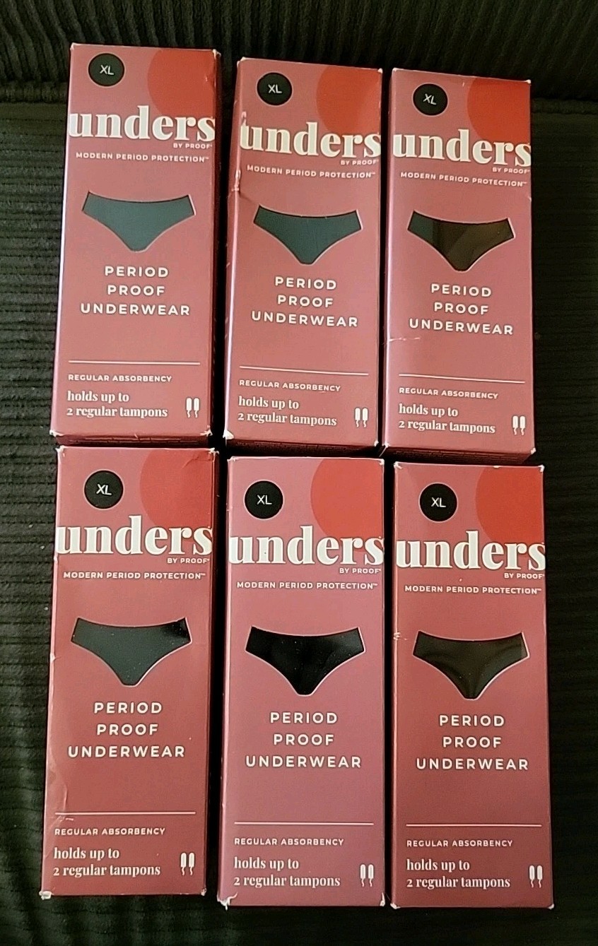 (6) Unders Period Proof Underwear ● Regular Absorbency Size XL
