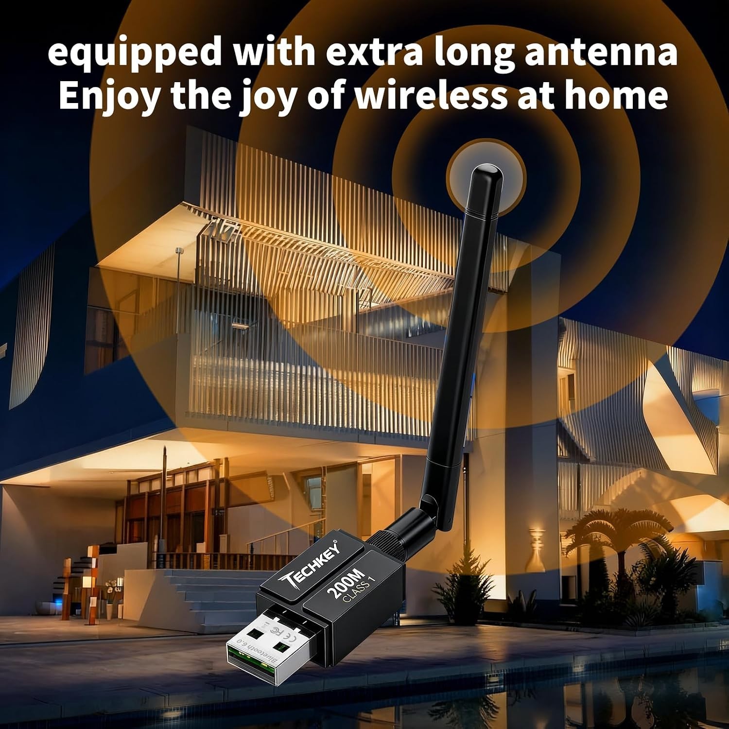 USB Bluetooth 6.0 Adapter for Desktop PC: Plug & Play 600FT Long Range Wireless.