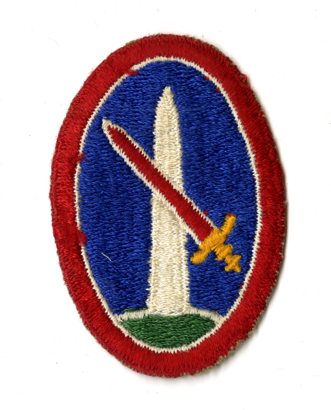 District of Washington White Back Patch WWII Vintage