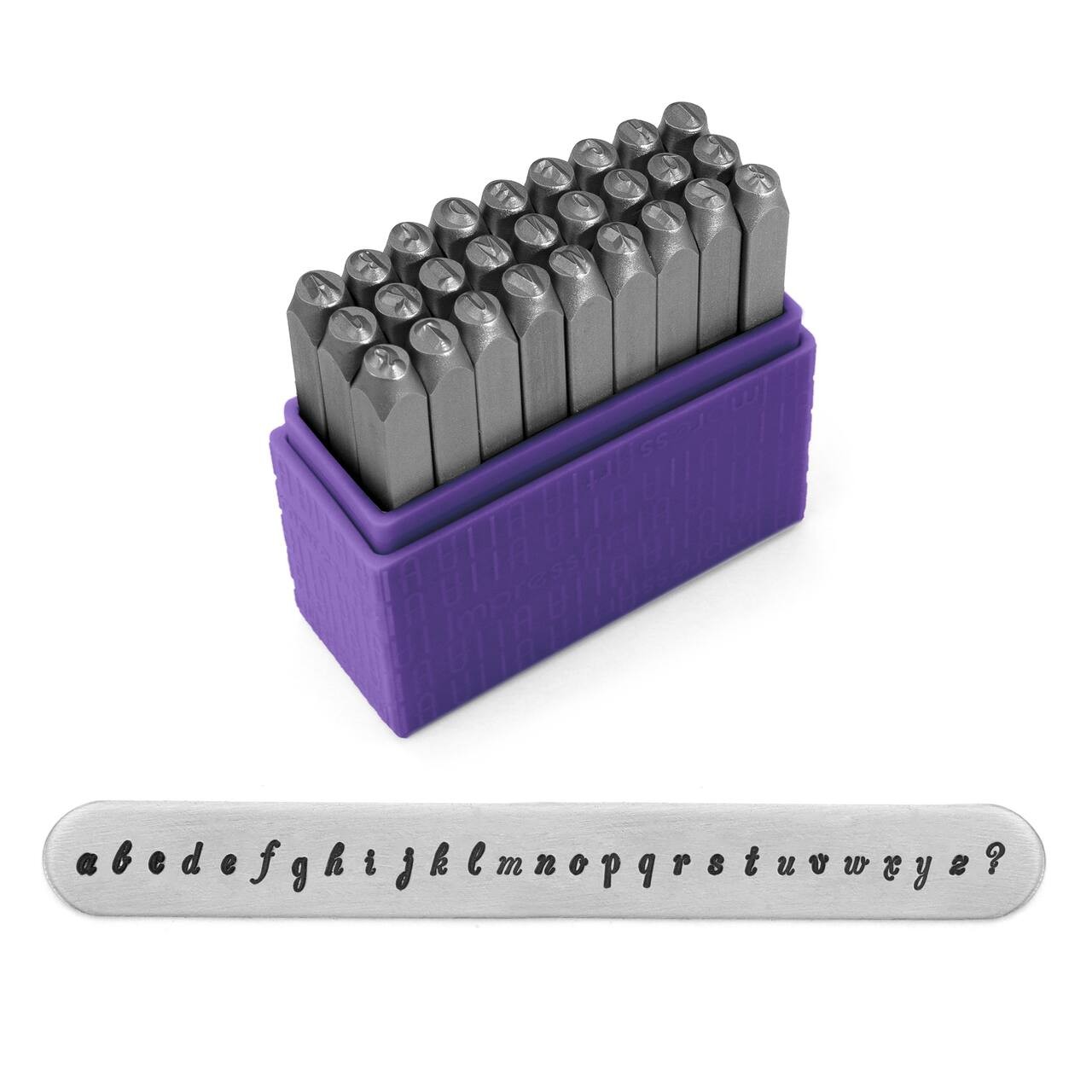 ImpressArt 3mm Basic Script Uppercase & Lowercase Letter Set