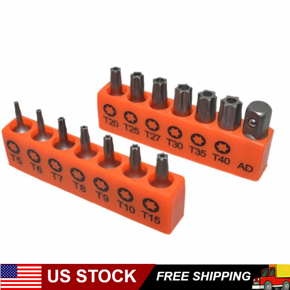 14 Piece Security Torx Bit Set Tri-Wing Hex Star Screwdriver Tamper-Proof Tools