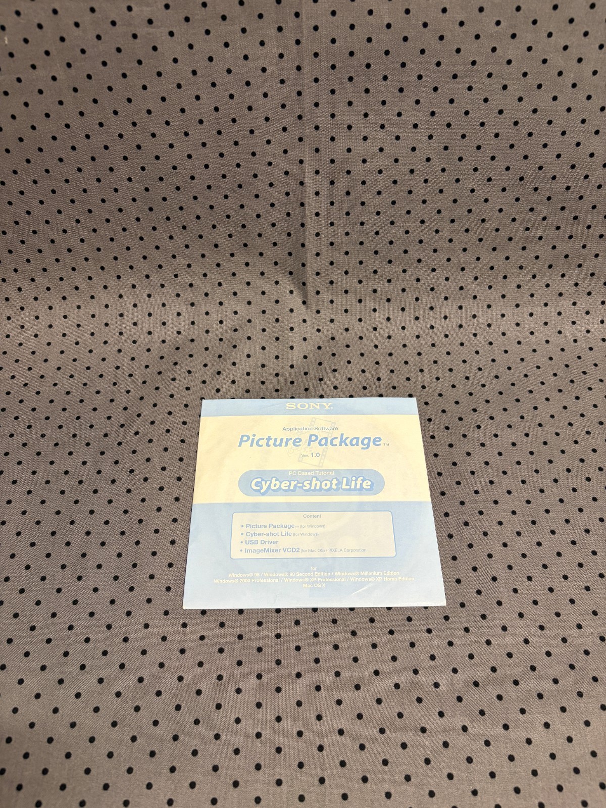 Sony Cybershot Application Software {UNTESTED}