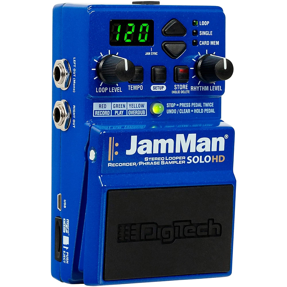 DigiTech JamMan Solo HD Stereo Looper Effects Pedal Blue