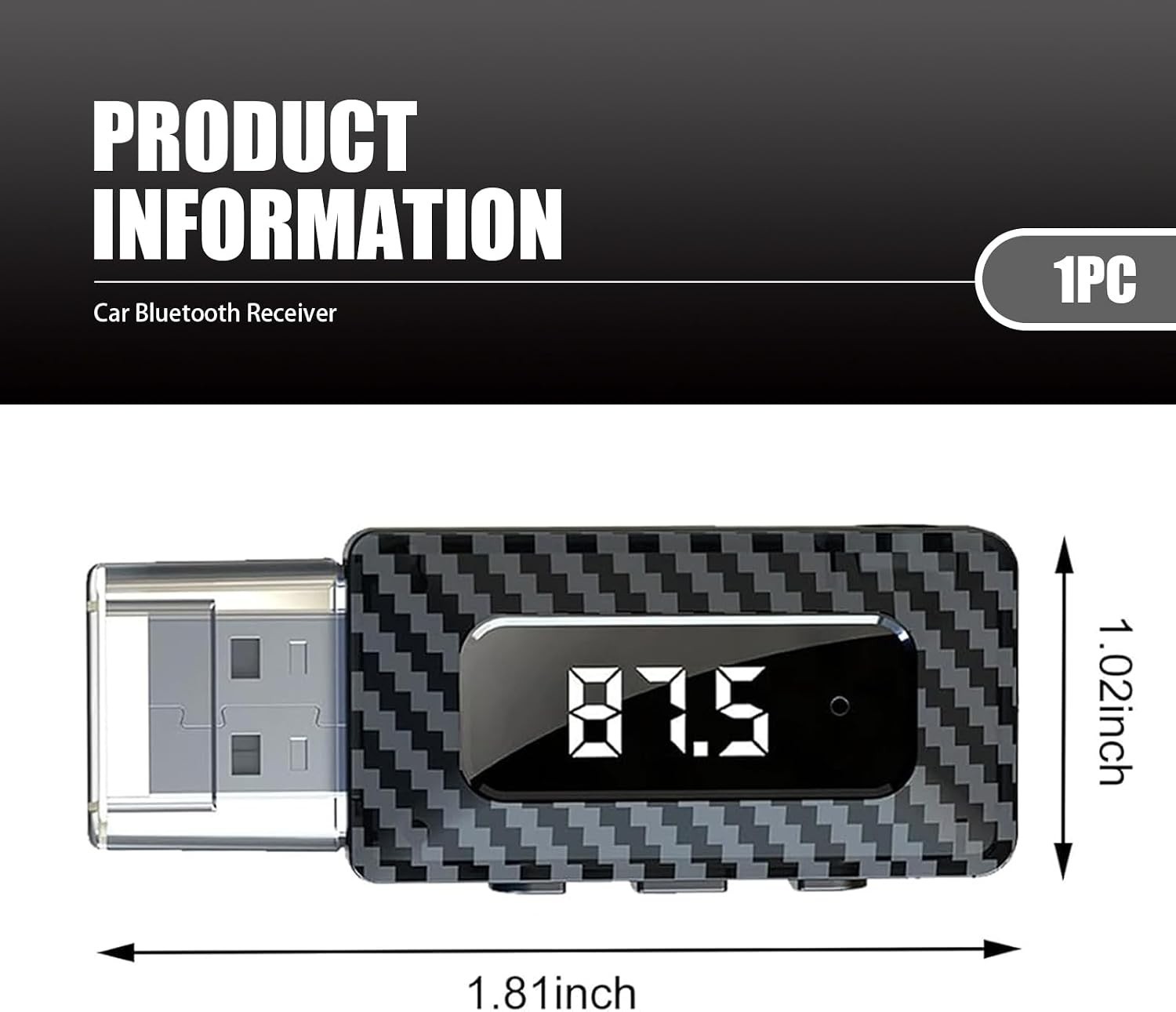 USB Bluetooth Adapter for Car with 3.5mm Audio Adapter, Universal for Most Ca...