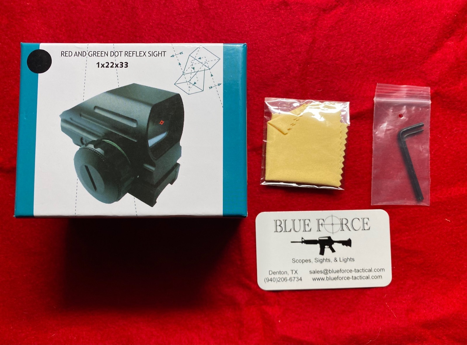 Blue Force Red and Green Dot Reflex Sight 1x22x33