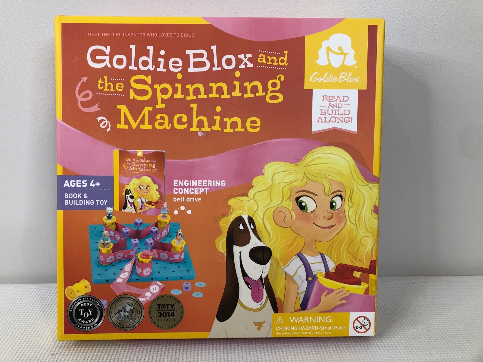 Goldie Blox & The Spinning Machine Read & Build Engineering Toy Complete Set EUC