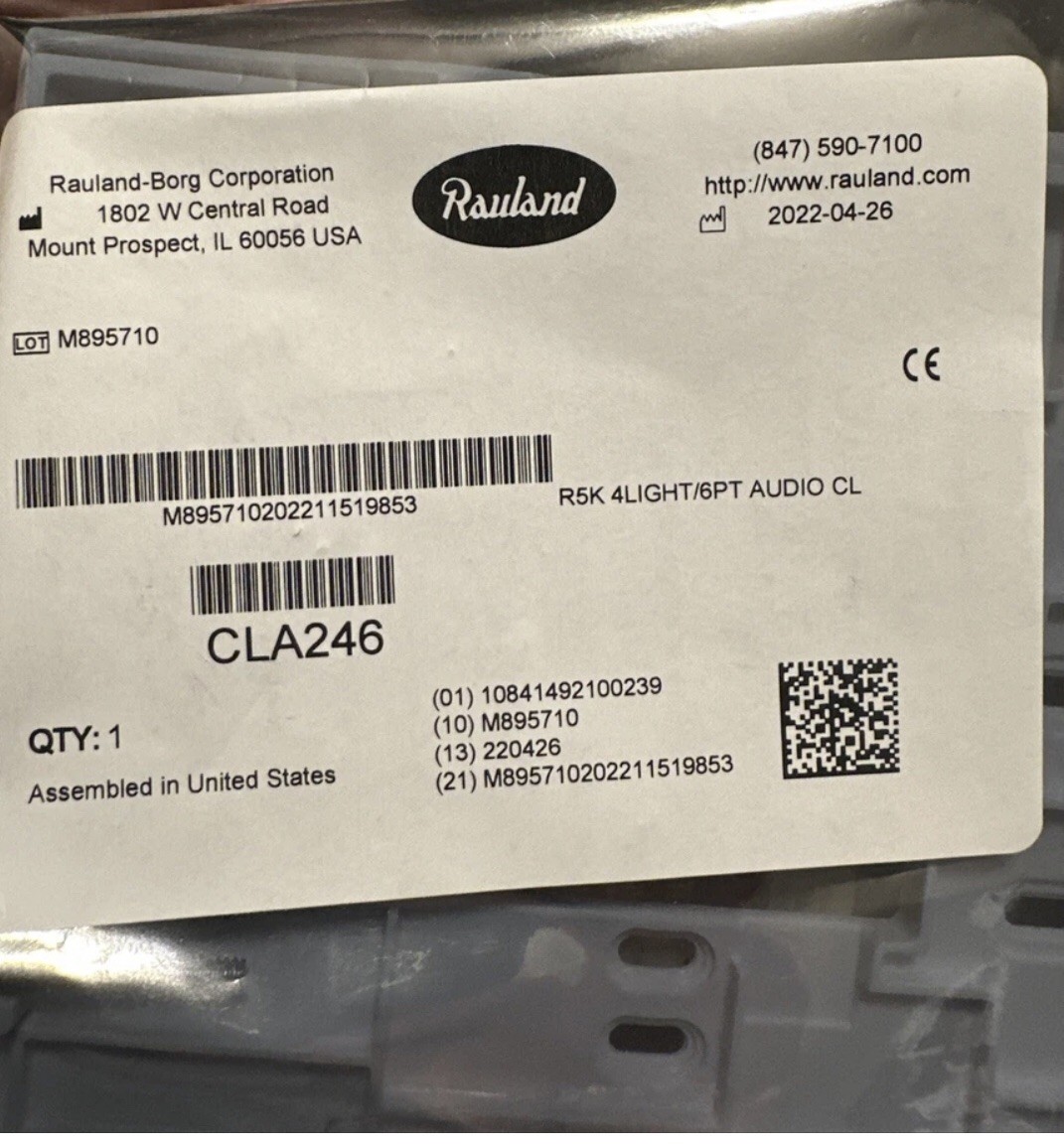 CLA246 Rauland Responder R5K 4 Light 6PT