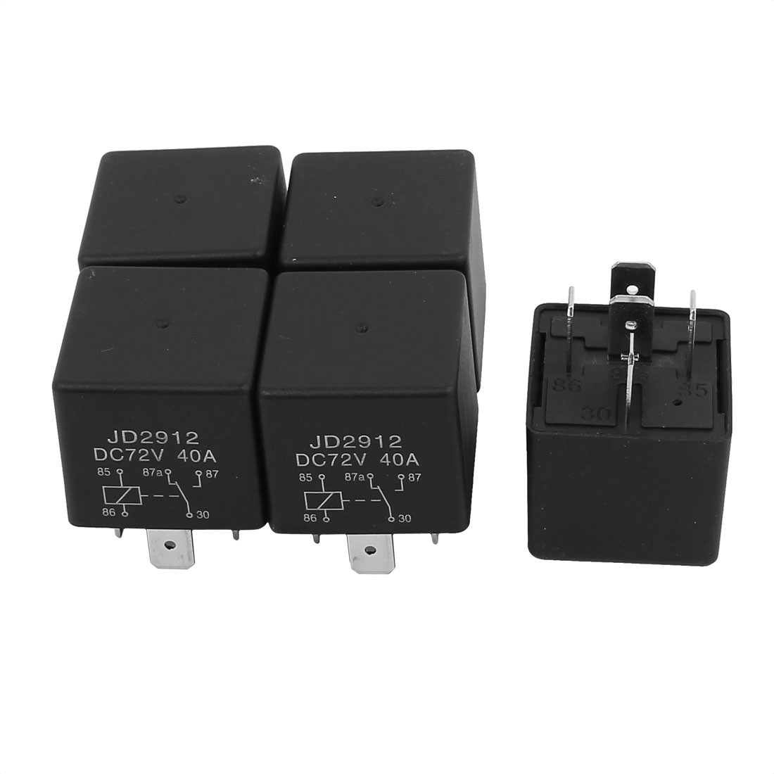 5 x JD2912 DC 72V Coil 40A 5 Pins SPDT Security Power Relay