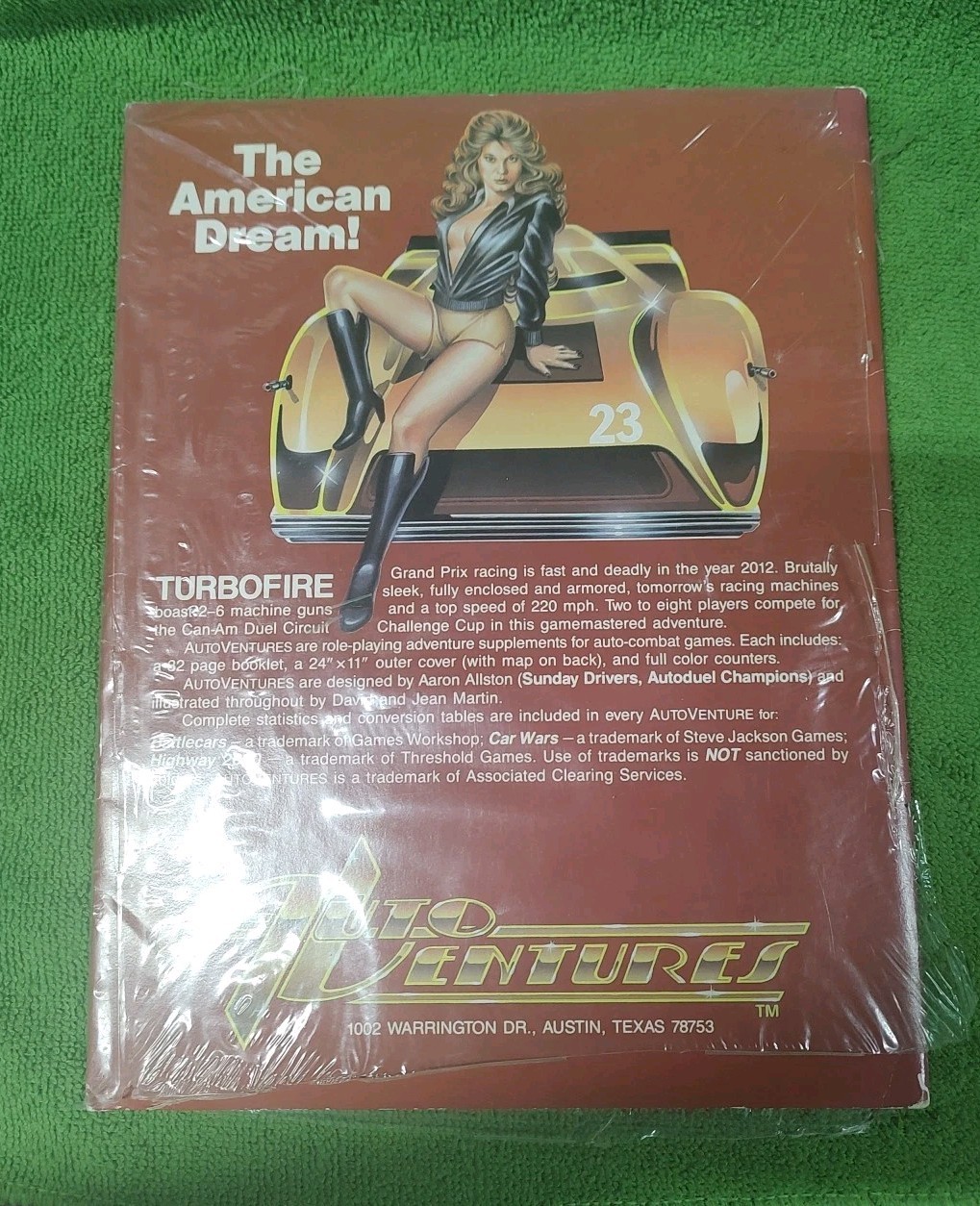 Auto Ventures Turbo Fire Auto Combat Adventure Module 1984