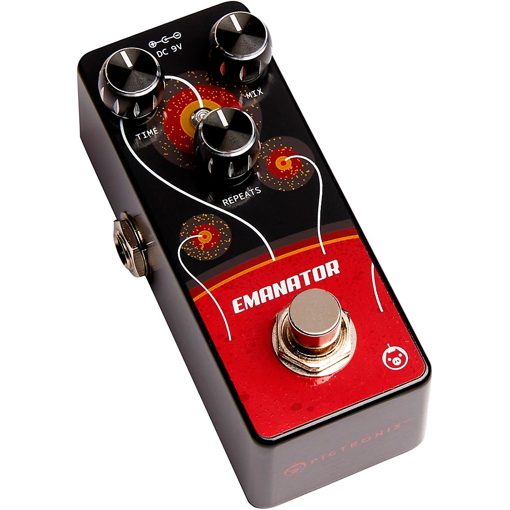 Pigtronix Emanator Delay Effects Pedal Black and Red