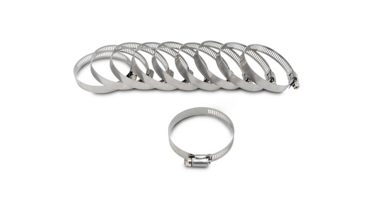 vibrant 12154 Stainless Steel Worm Gear Clamp 2.04"-3.00" (10pk)