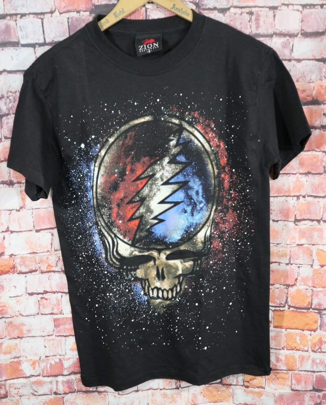 Grateful Dead Skull T-Shirt Zion Rootswear Size Small USA Made Black