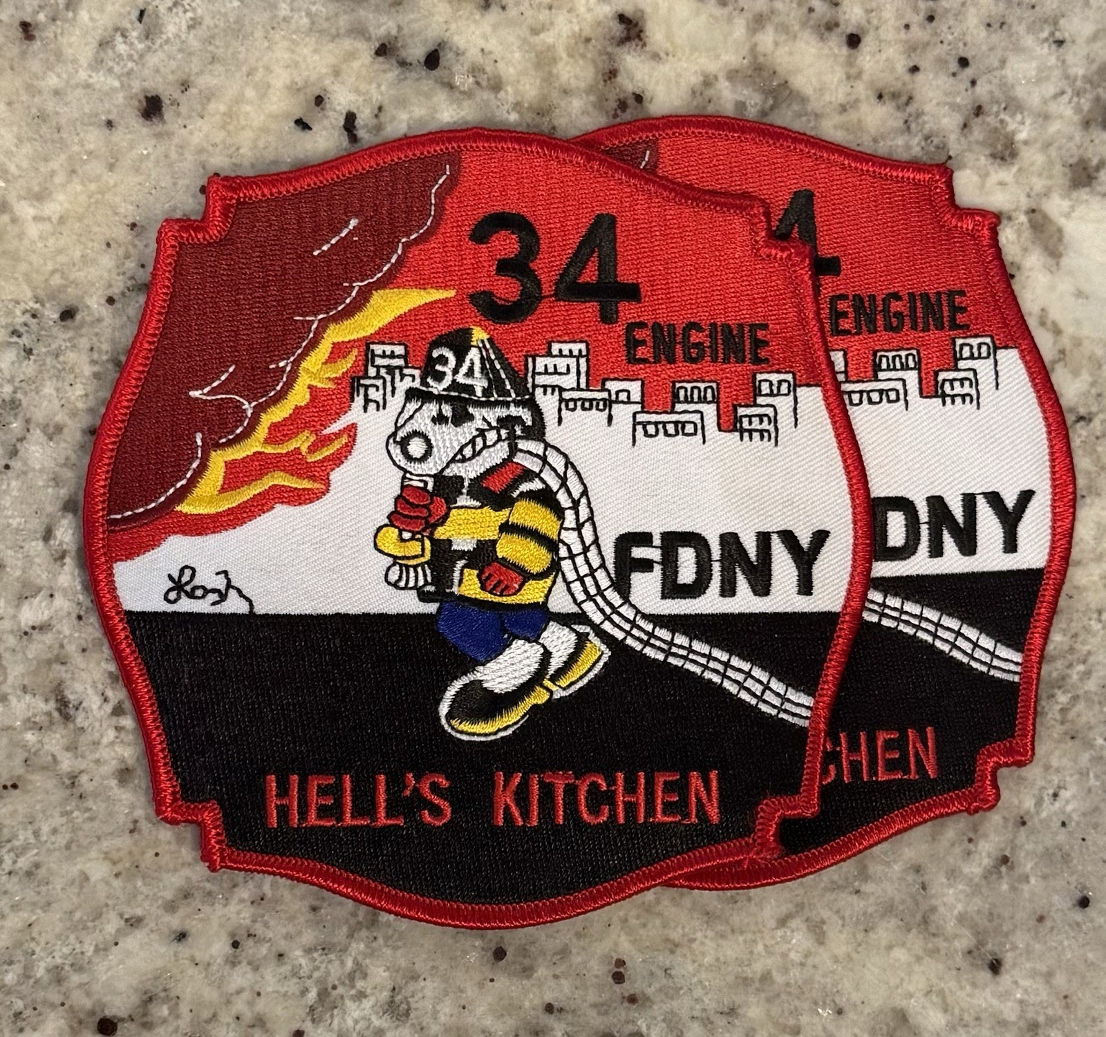 FDNY Engine 34 Patches - Lot of 2