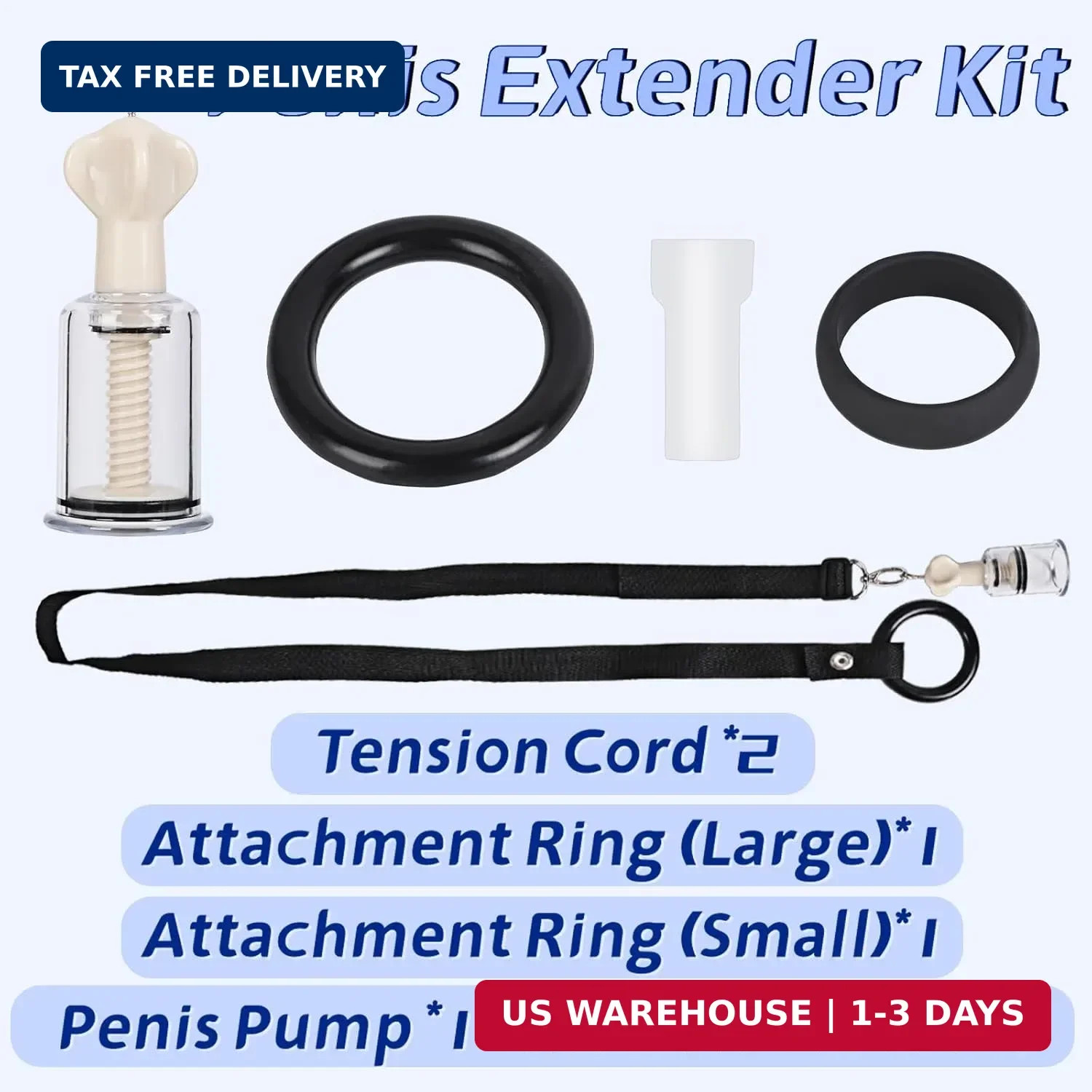 White penile Traction Device Effective penile Enlargement Stretching Exercise