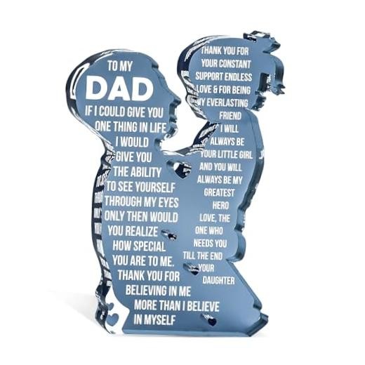 Fathers Day Acrylic Plaque Gifts from Daughter, To My Dad Fathers Day Sign,