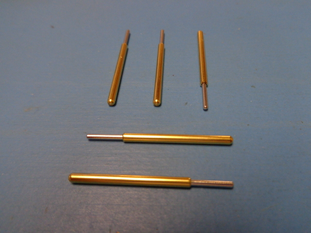 (5) SPA-3J Everett Charles Pogo Spring Pin Full Rounded Tip Gold MADE IN USA