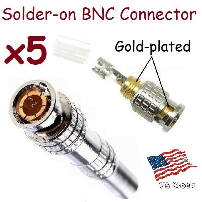 Sunvision 5x Screw-on 75-5 BNC Spring Strain Relief Male Connectors (CR03)