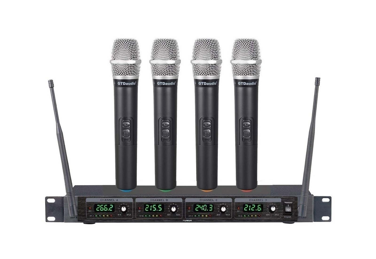 GTD Audio 4 Handheld Wireless Microphone Cordless mics System, Ideal for Chur...