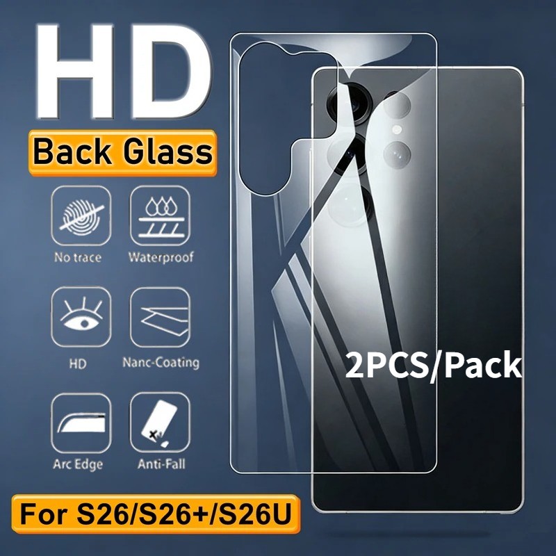 2PCS Samsung Galaxy S26 S26 Ultra S26 Plus Back Tempered Glass Cover Protector