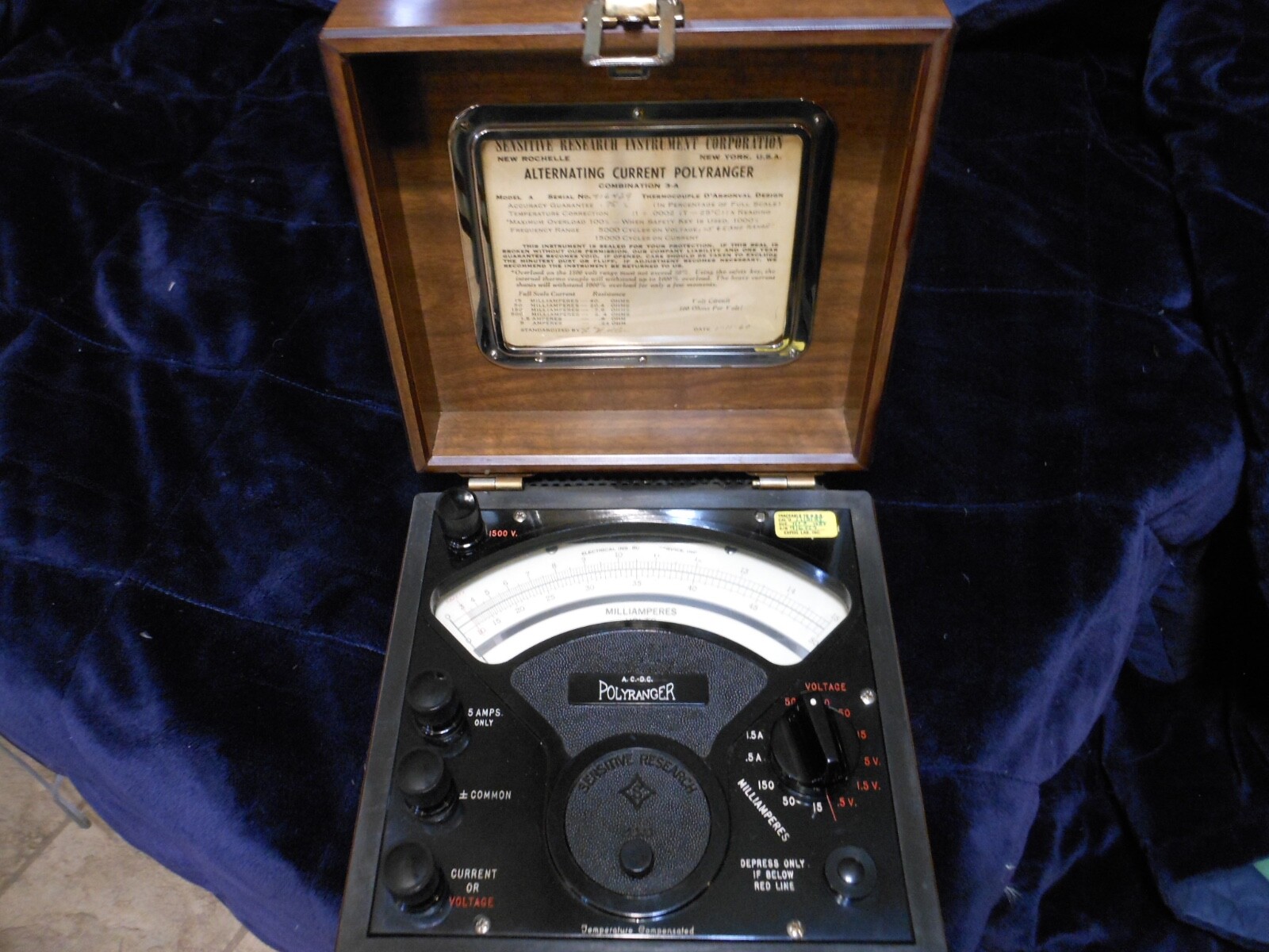 Sensitive Research Instrument Corp. Polyranger Universal AC/DC MODEL A