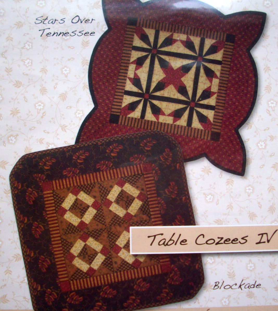 19"  Table Cozees IV Stars over Tennessee Blockade mats quilt pattern *A15