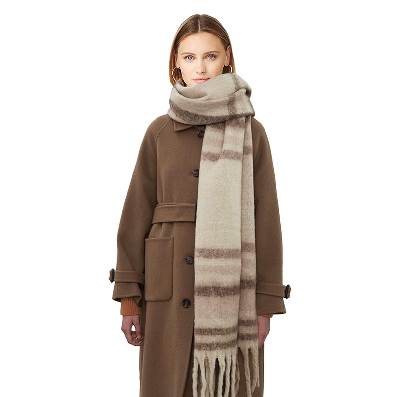 Large Scarf Colorful CashmereThick Tassel Scarf for Women Fall Winter Warm Bi...