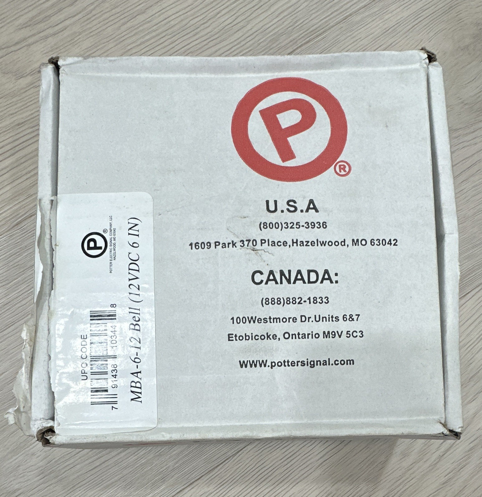 Potter MBA-6-12 6in 12VDC Fire Alarm Bell - Fire Alarms Type