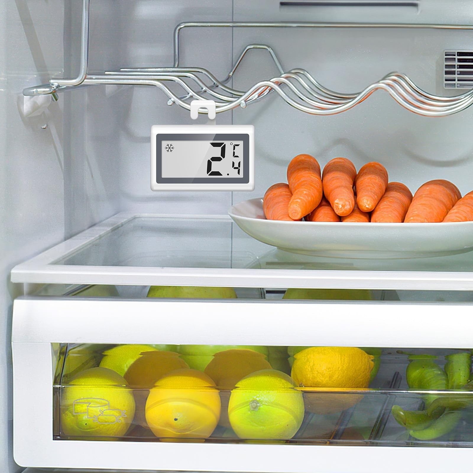KeeKit Refrigerator Thermometer, Digital Fridge Thermometer with LCD Display,...