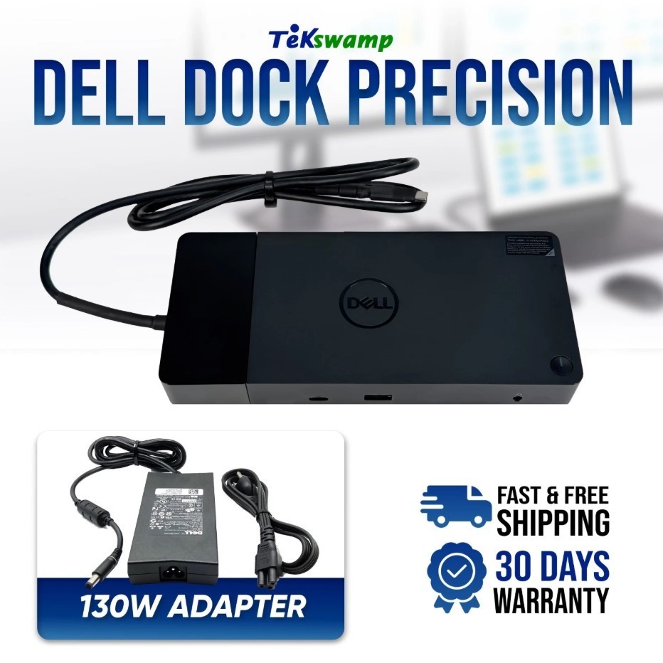Dell USB-C Dock Station for Precision 5550 5560 5570 5680 w/ 130W AC Adapter