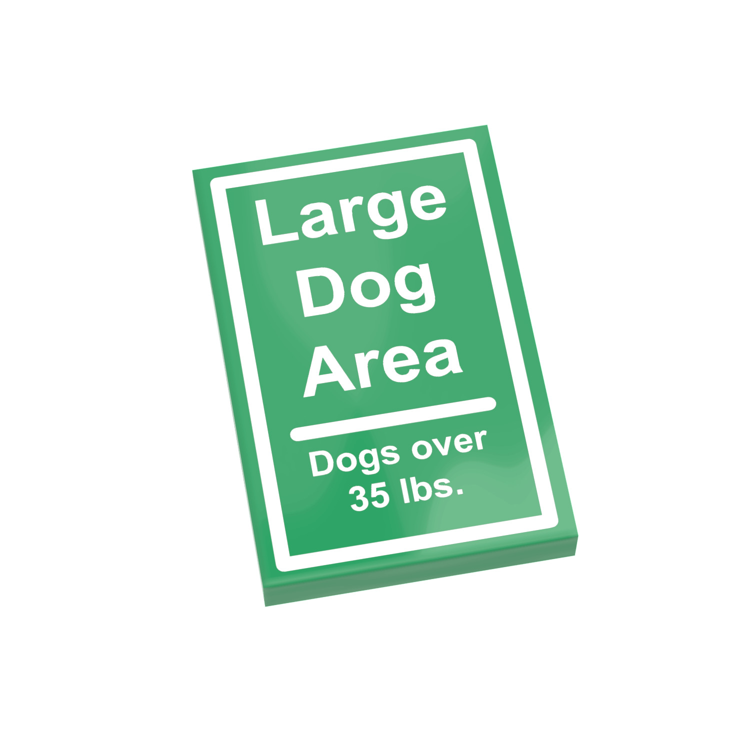 Large Dog Area Sign - Custom Printed Minifig Scale - Brick City -  Park