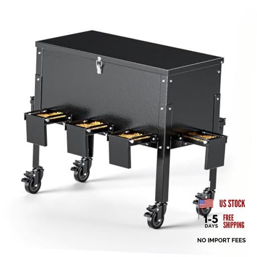 Gravity Deer Feeder, Heavy Duty Metal Deer Feeder, 128LB Large Capacity