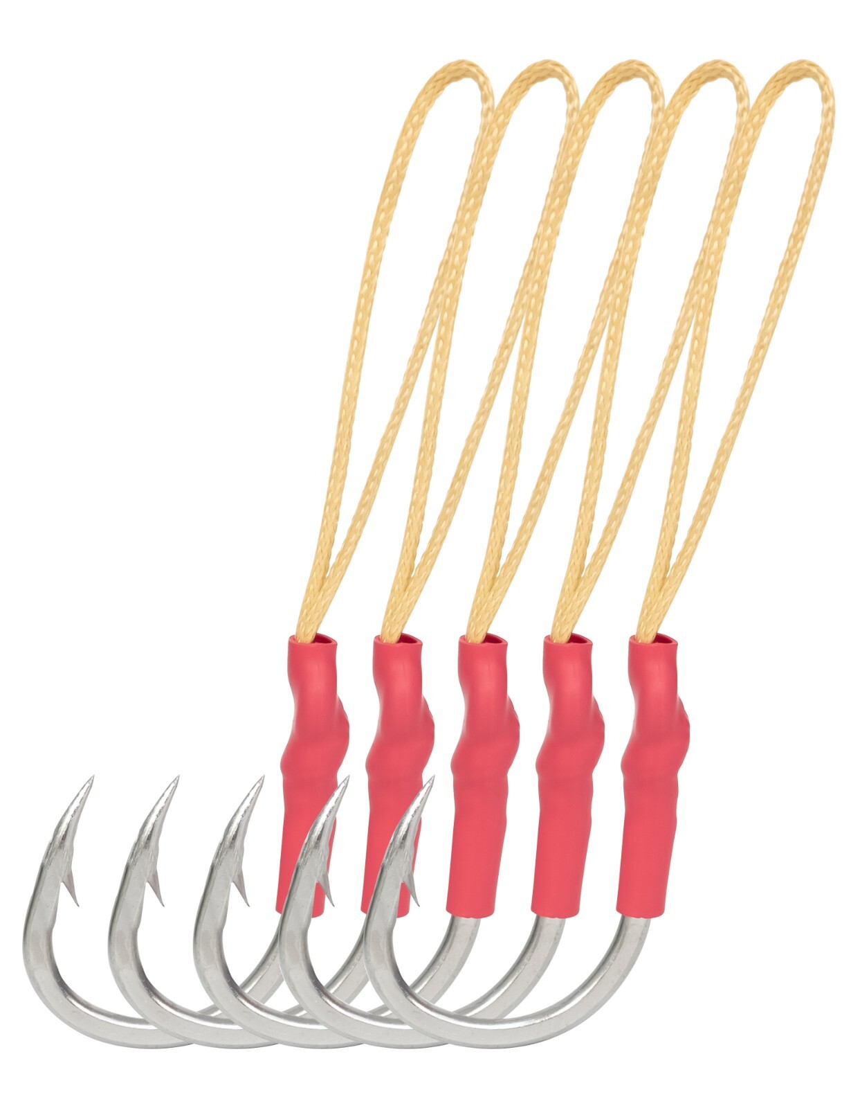 BLUEWING Single Assist Hook with Kevlar String Stainless Steel Fishing Hooks