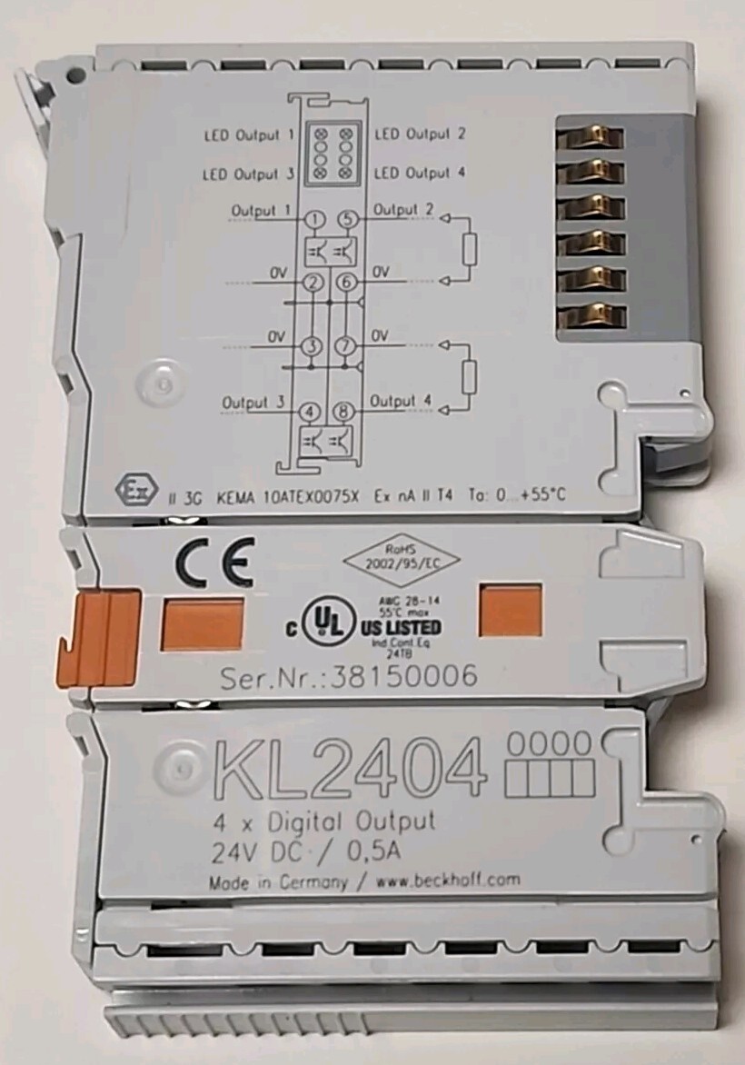 Beckhoff KL2404 4 x Digital Output 24DC 0.5A - Free Shipping