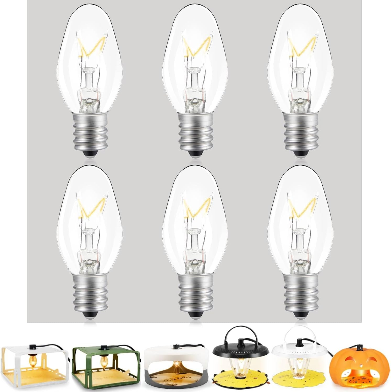 Original 6 Pcs Flea Trap Replacement Light Bulbs, Special for Flea Traps