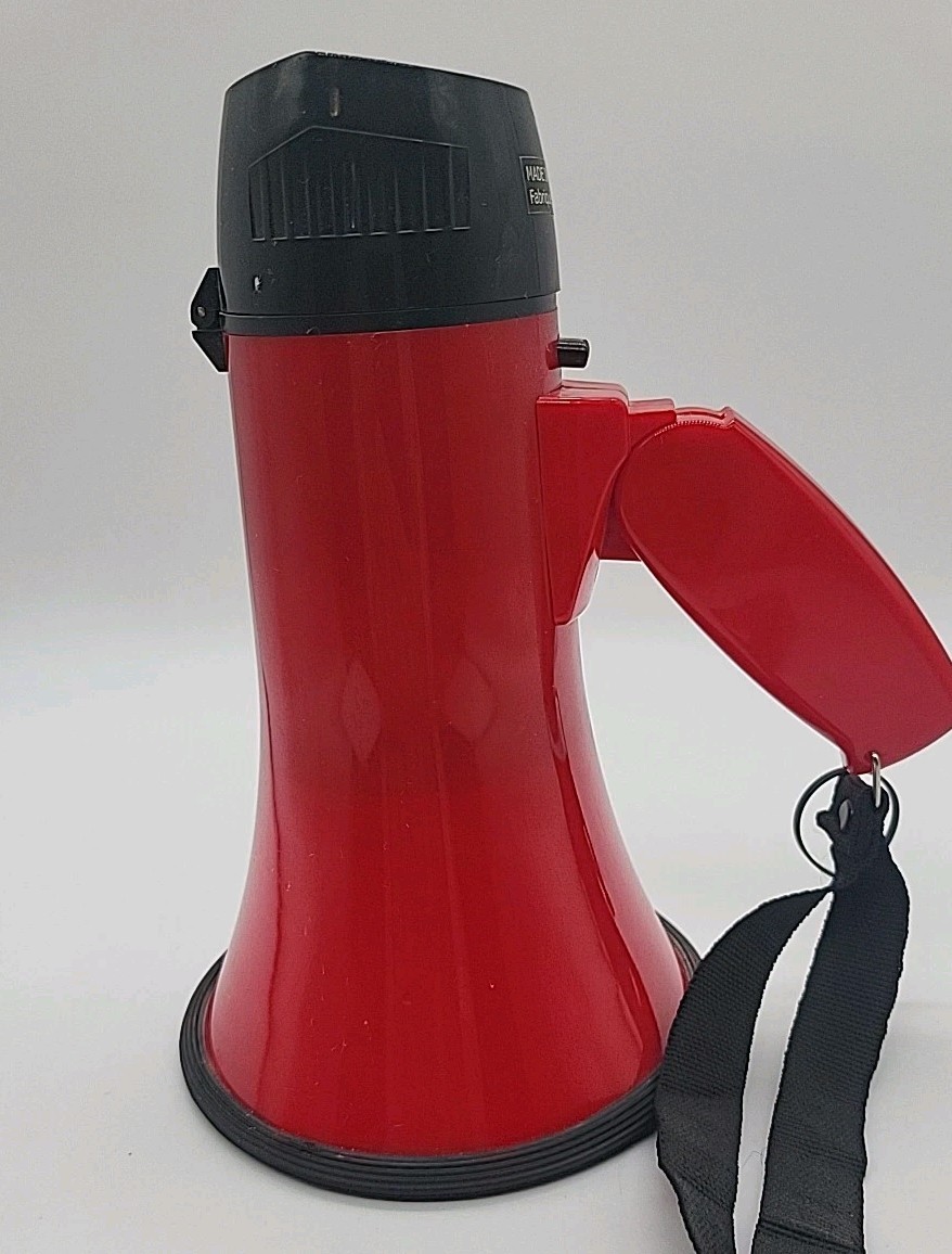 Portable Megaphone/Bullhorn & Alarm Unbranded Red
