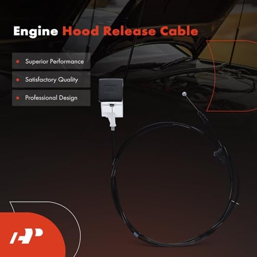 Front Hood Latch Release Cable with Handle | Compatible with Scion tC 2005